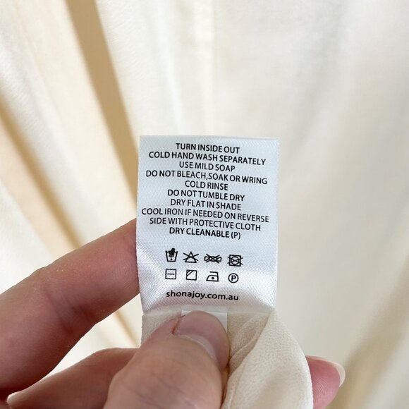 NWT Shona Joy La Lune Plunged Panelled Maxi Dress in Cream - Picture 13 of 13